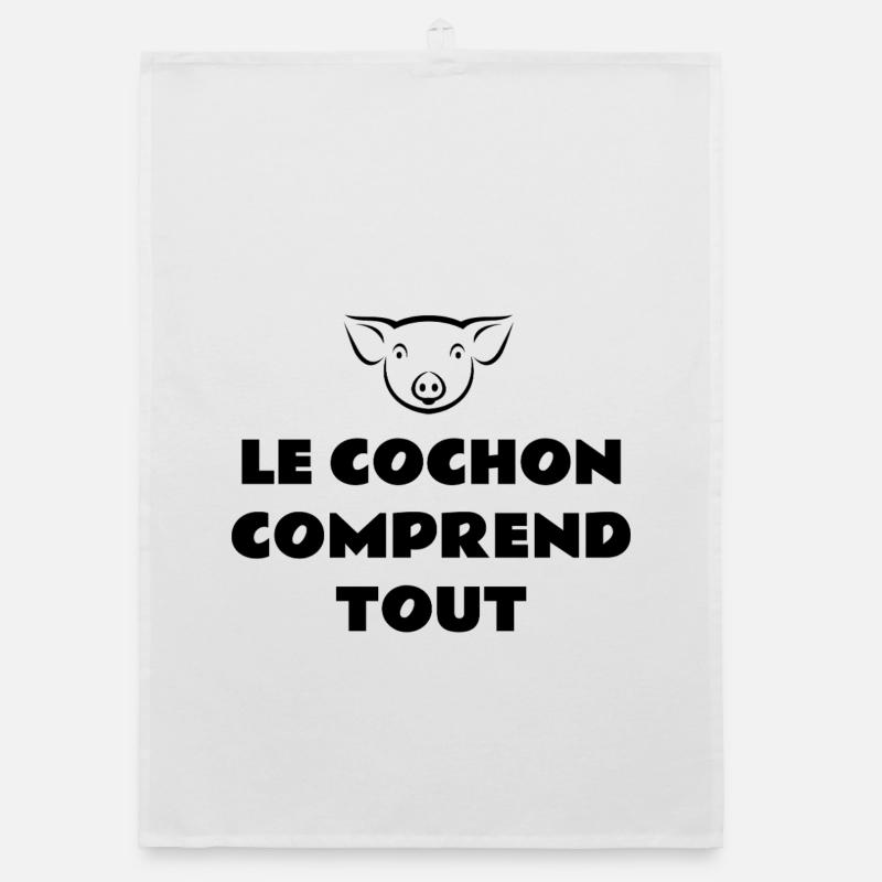 The pig understands everything Organic dish towel