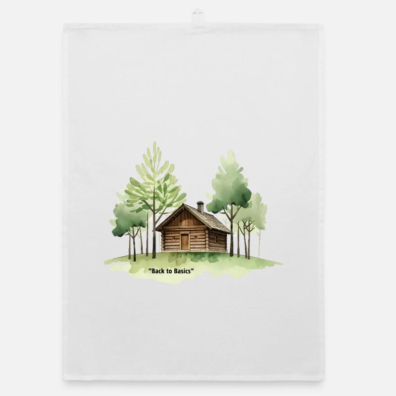 Back to Basics Cabin in Woods Organic dish towel