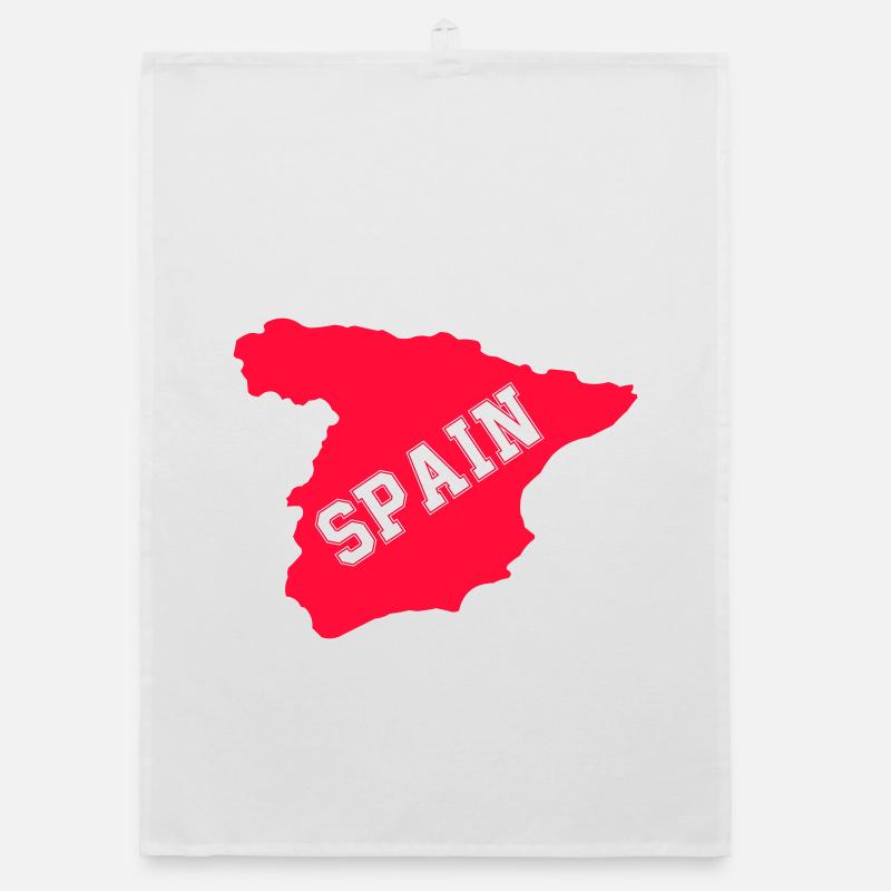 Spain silhouette with diagonal SPAIN Organic dish towel
