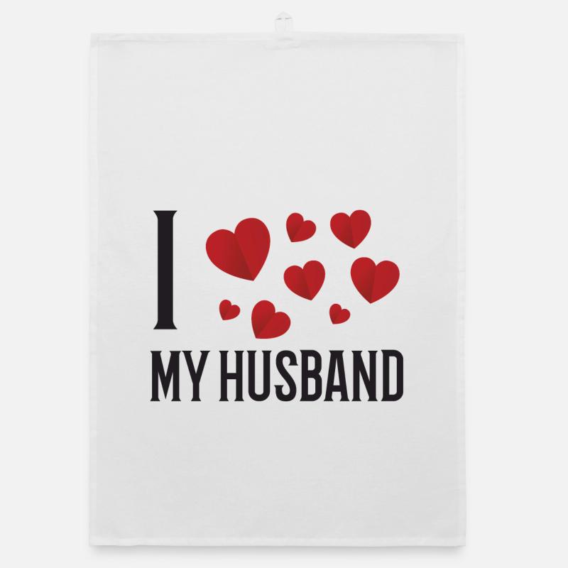 Ich liebe meinen Ehemann Organic Geschirrtuch