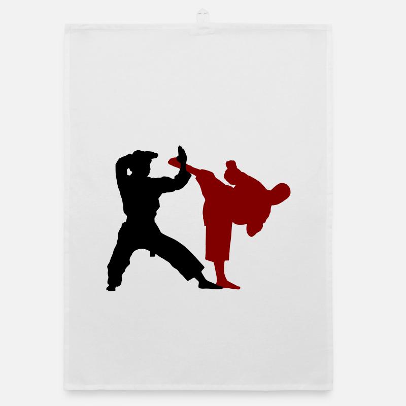 Kumite Karate - Organic Geschirrtuch - Weiß