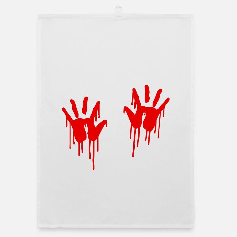 Bloody Hand Organic dish towel