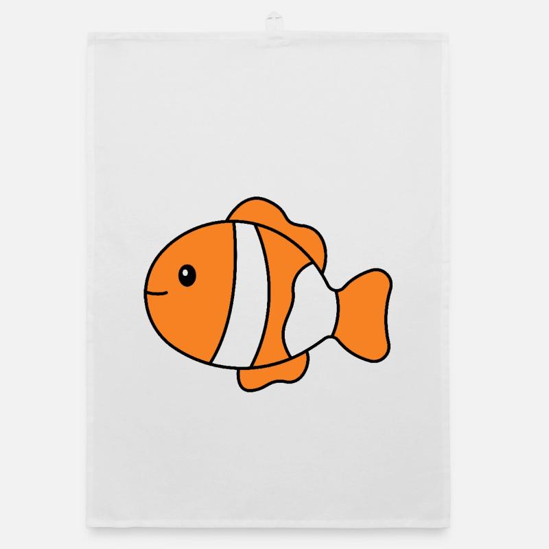 Tropical Clownfish Organic dish towel
