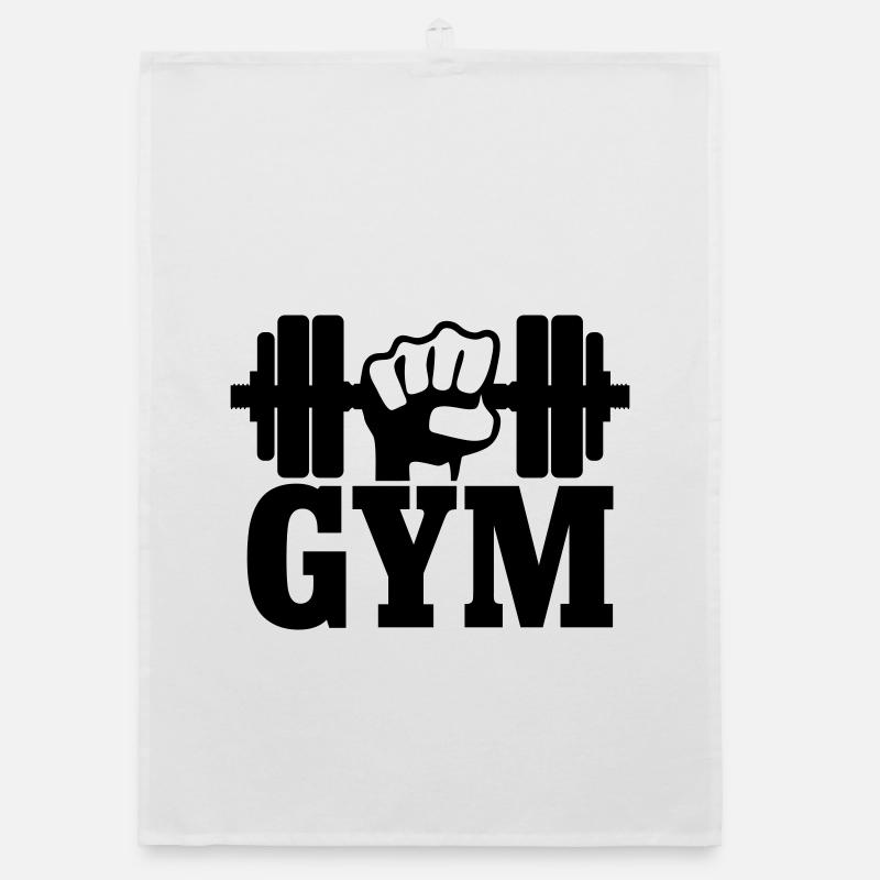 GYM Faust mit Hantel Organic Geschirrtuch