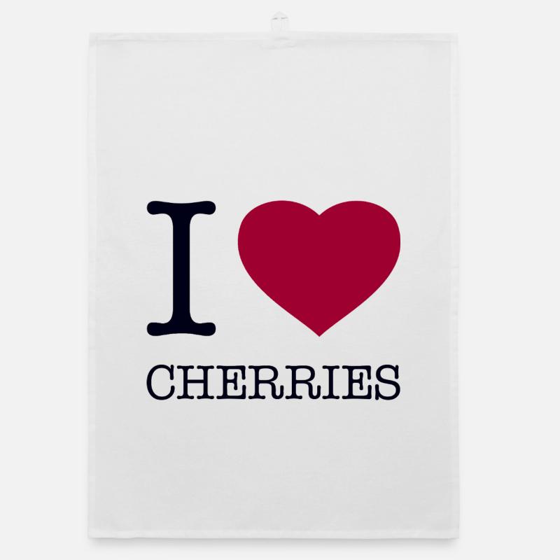 J’ADORE LES CERISES Torchon bio