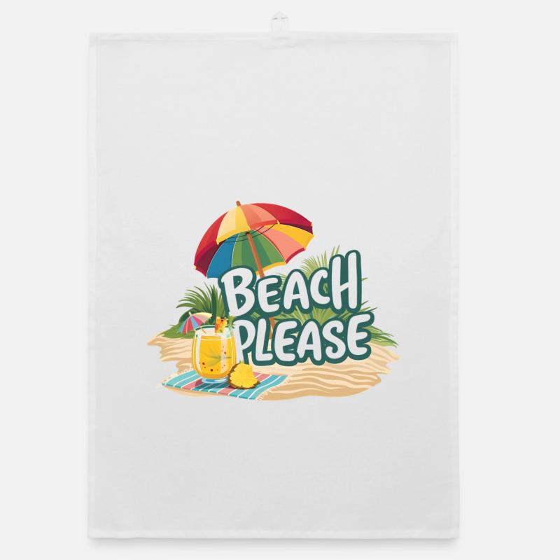 Sommer - Strand bitte Organic Geschirrtuch