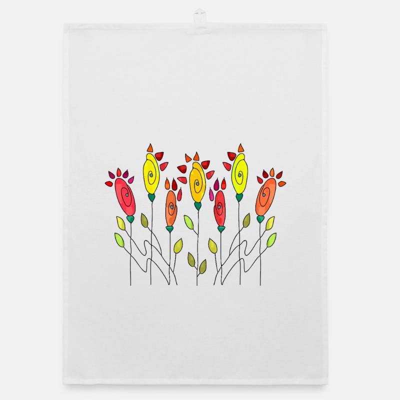 Blumen Organic Geschirrtuch