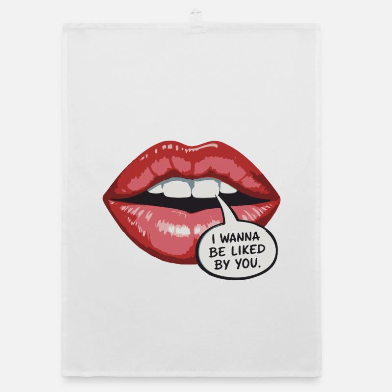 Bold Lip Pop Art : Faites-vous aimer Torchon bio
