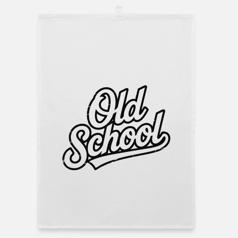 Old School Script Vintage Logo Organic dish towel