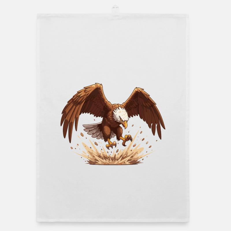 Eagle in the fall Organic dish towel