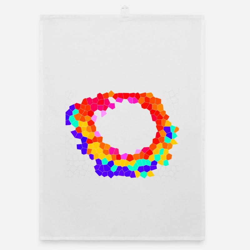 Voronoi Mosaic Orbit Organic Geschirrtuch