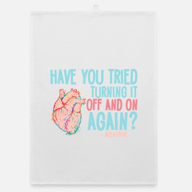 Heart Circuit: Turn It Off and On Again Organic dish towel