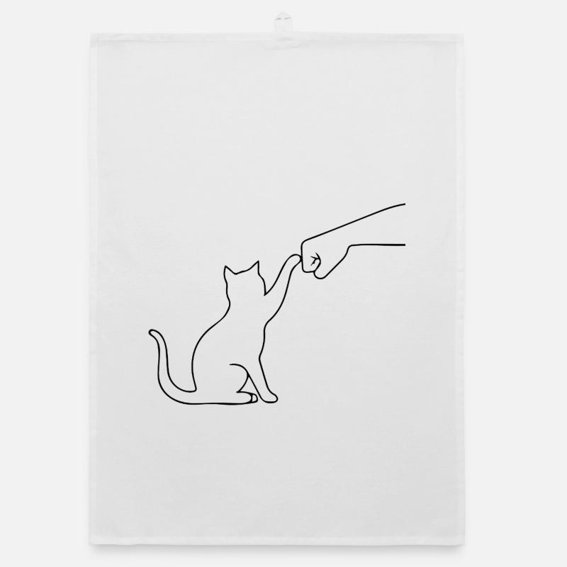 Patte de chat drôle Torchon bio