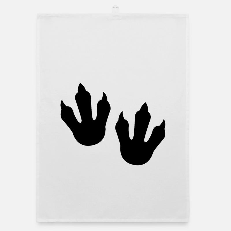 Dinosaur Footprints Organic dish towel