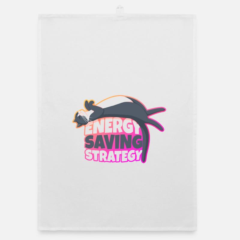 Energy Saving Strategy Cat Organic dish towel