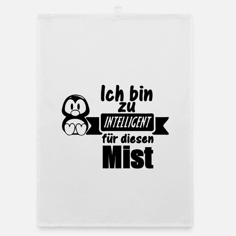 Pinguin Spruch - Zu intelligent Geschenk Organic Geschirrtuch