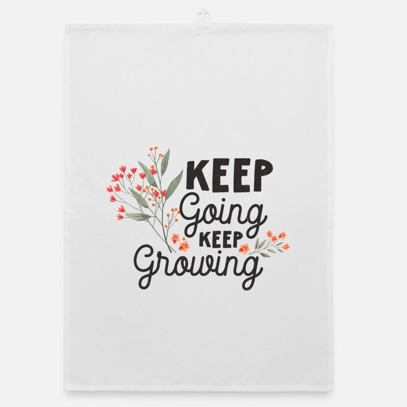 Keep Going, Keep Growing Organic dish towel