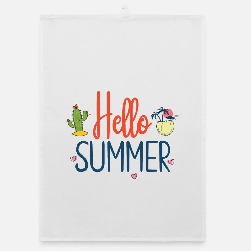 Hello Summer Organic dish towel