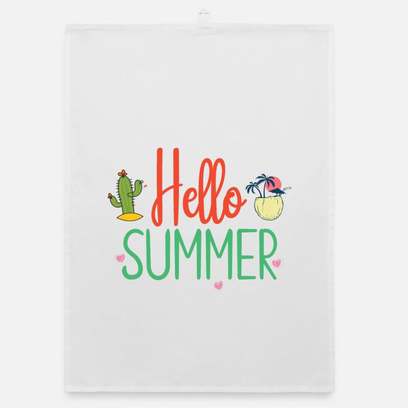 Hello Summer Organic dish towel