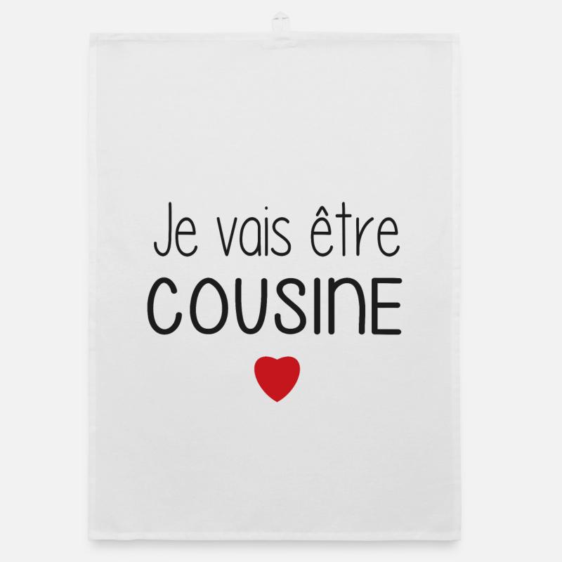 Ich werde ein Cousin sein - Herz Organic Geschirrtuch
