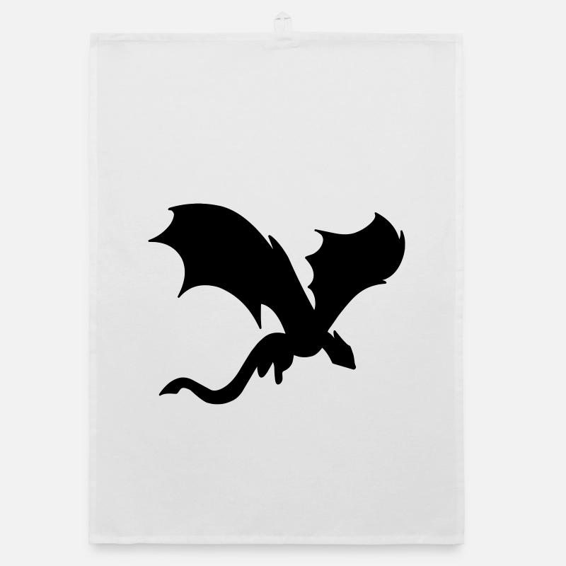 Schatten des mythischen Drachen Organic Geschirrtuch