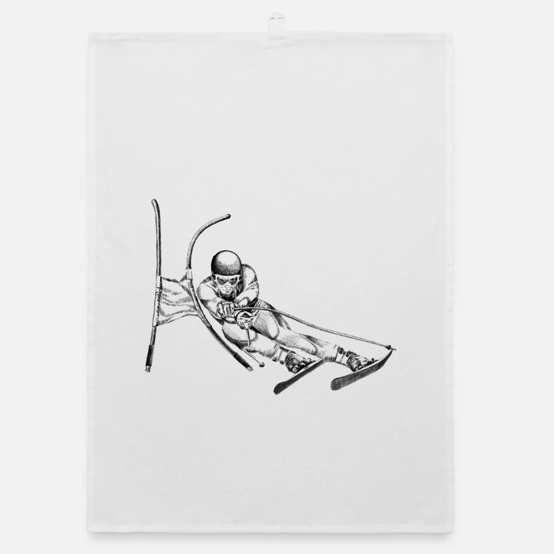 Alpine skiing Organic dish towel