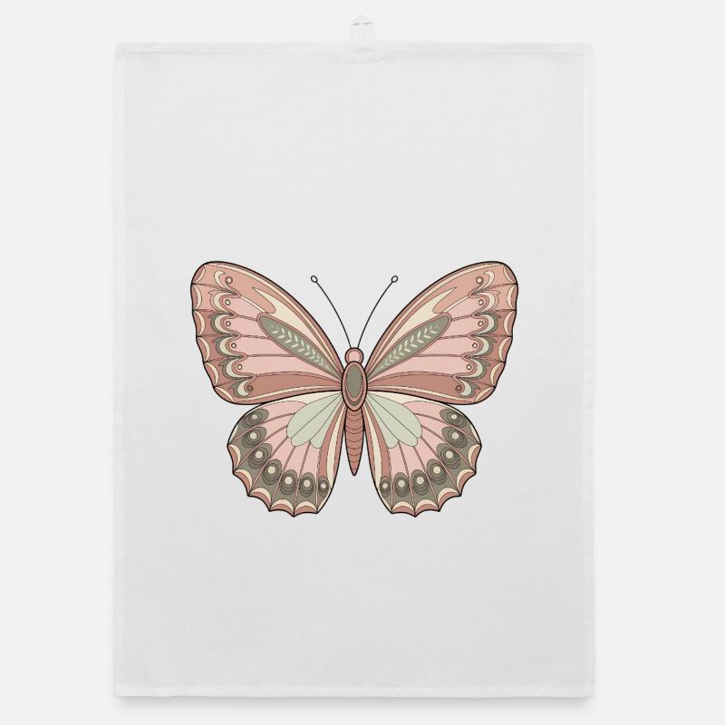 Boho Butterfly Organic dish towel