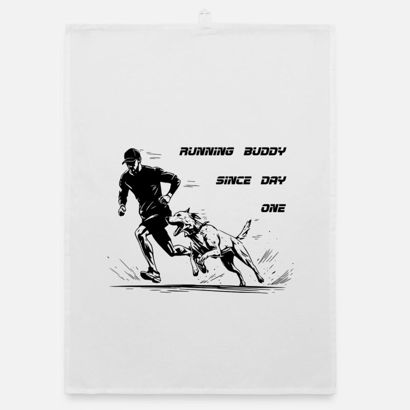 Jogging avec un compagnon de course canin Torchon bio