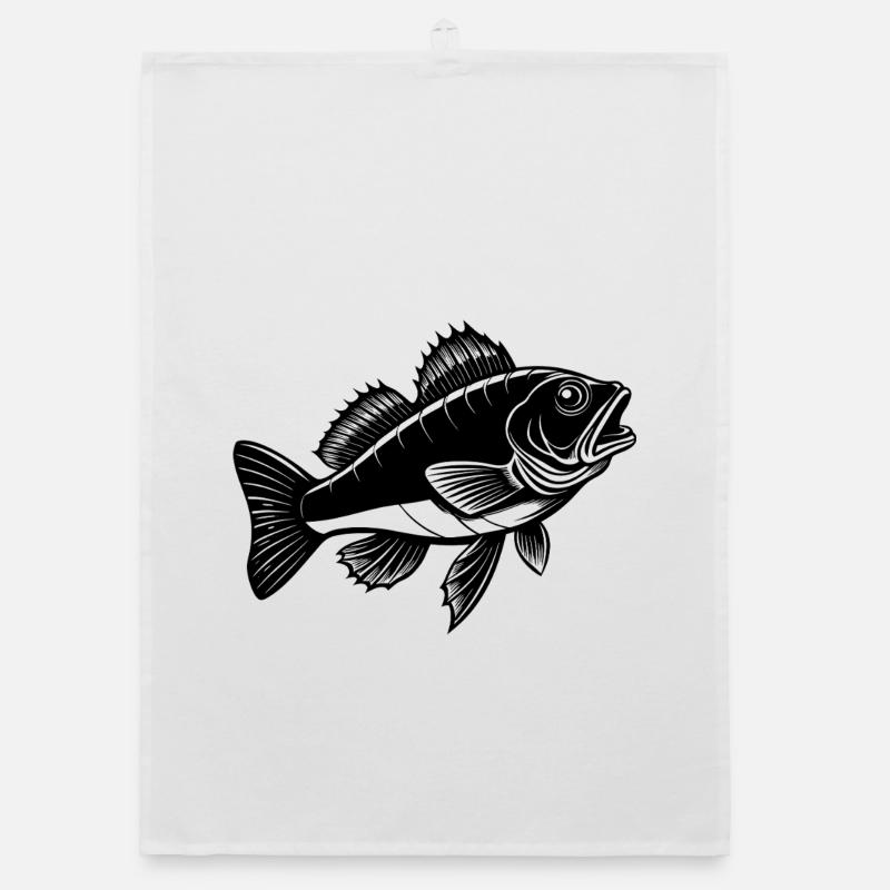 Walleye fish Organic dish towel
