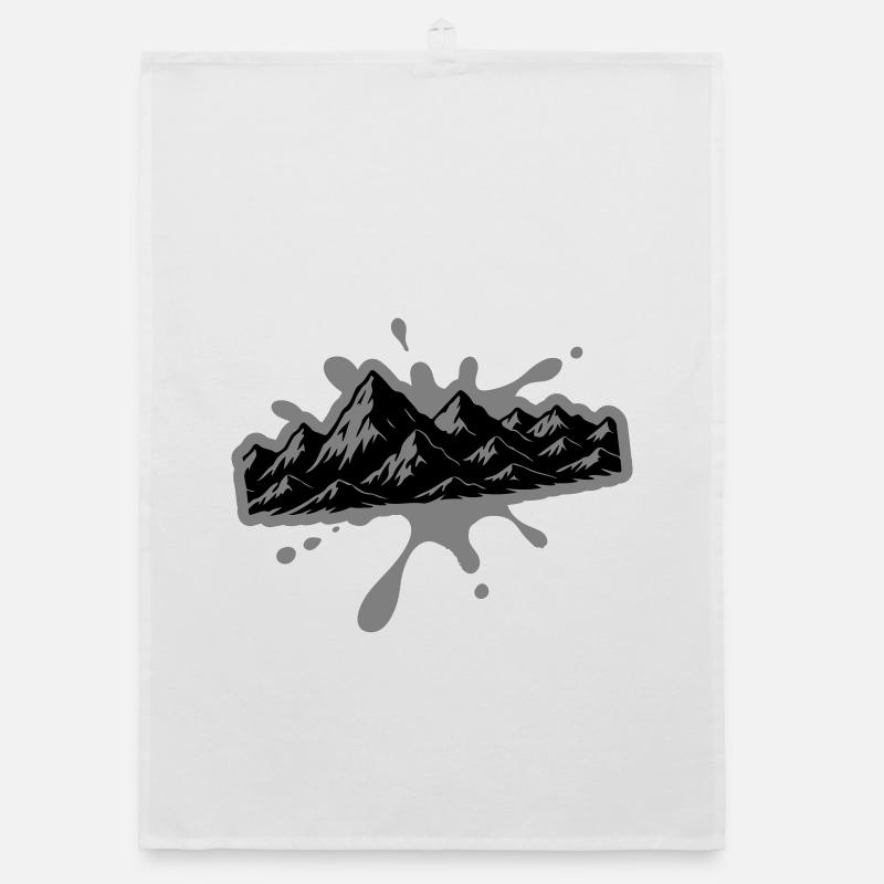 Mountains Blobs Organic dish towel