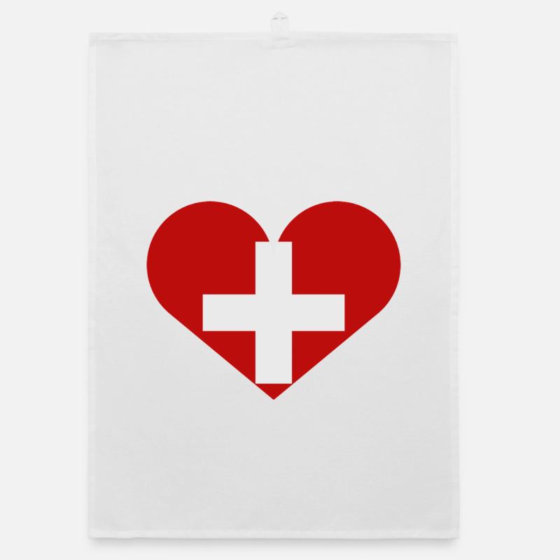 Schweizer Flagge Organic Geschirrtuch