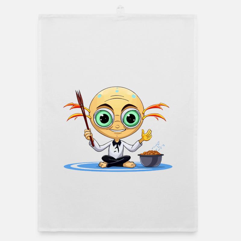 Meditatore Extraterrestre Zen Strofinaccio da cucina ecologico