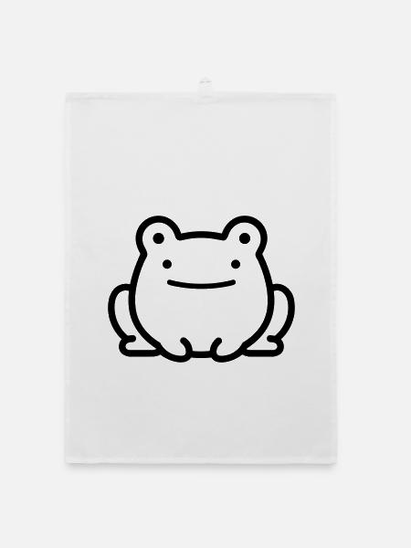 frog - Organic dish towel - white - Front