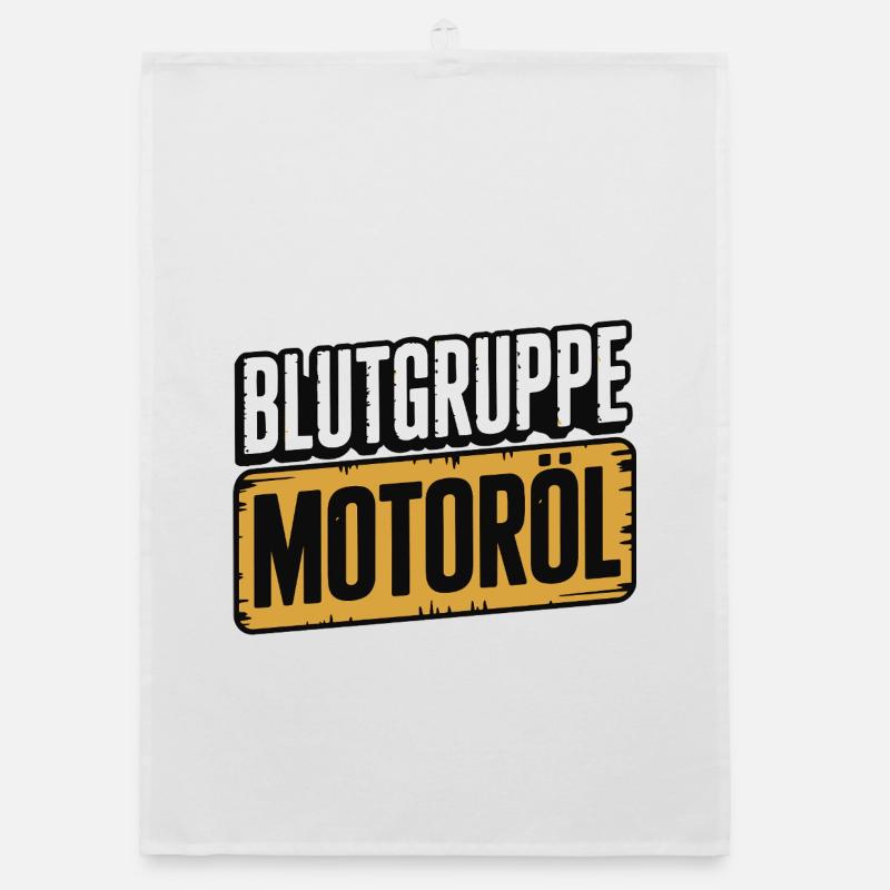 Blood Type Engine Oil Screwdriver Design Organic dish towel