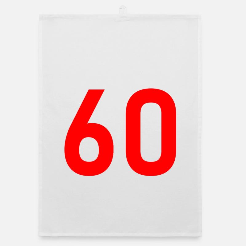 60. 60 YEARS. 60th ANNIVERSARY. 60TH BIRTHDAY. Organic dish towel