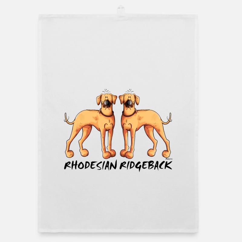 Rhodesian Ridgeback Duo Organic Geschirrtuch