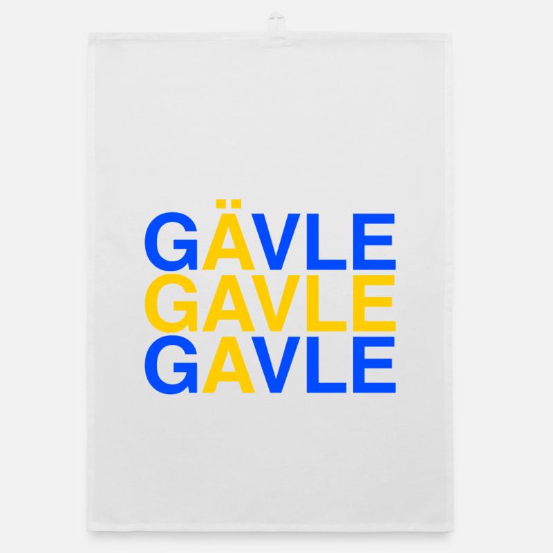 GÄVLE Suède Drapeau Schweden Sverige Torchon bio