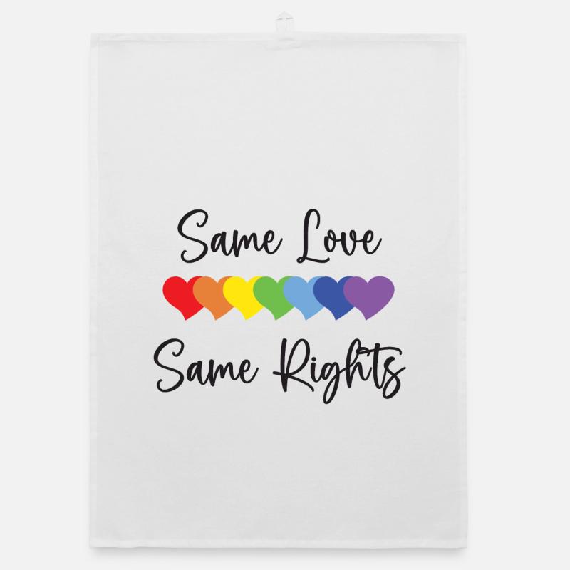 LGBTQ Pride Month - Same Love, Same Rights Organic dish towel