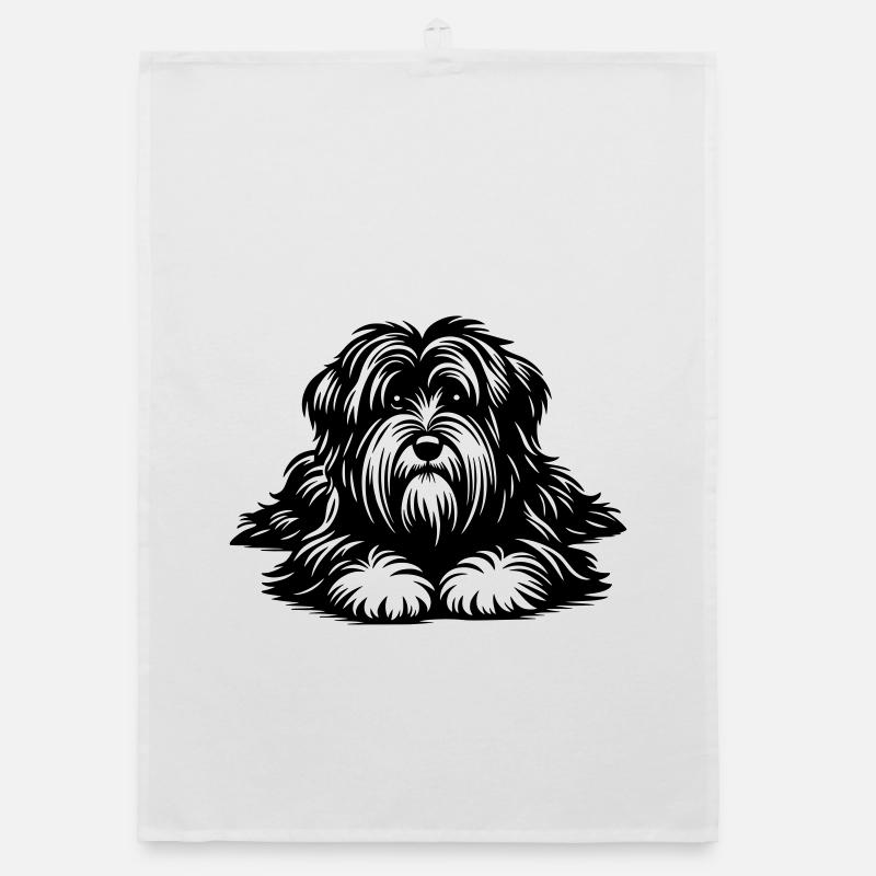 Tibet Terrier Organic Geschirrtuch