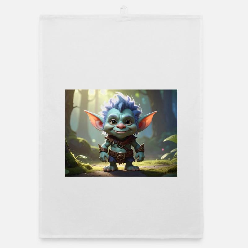 Troll de la forêt bleue dans la forêt de lune Torchon bio