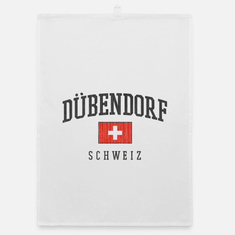 Logo de Dübendorf, Suisse, avec drapeau Torchon bio