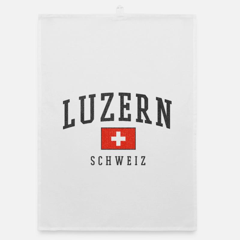 Logo du drapeau de Lucerne, Suisse Torchon bio