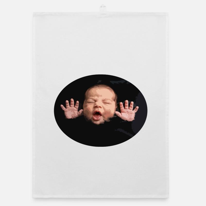 Silhouette du bébé Black Night Torchon bio