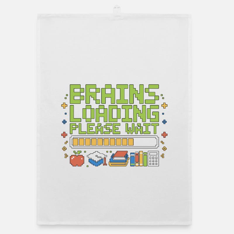 High School Teacher Brains Loading Please Teaching Organic Geschirrtuch