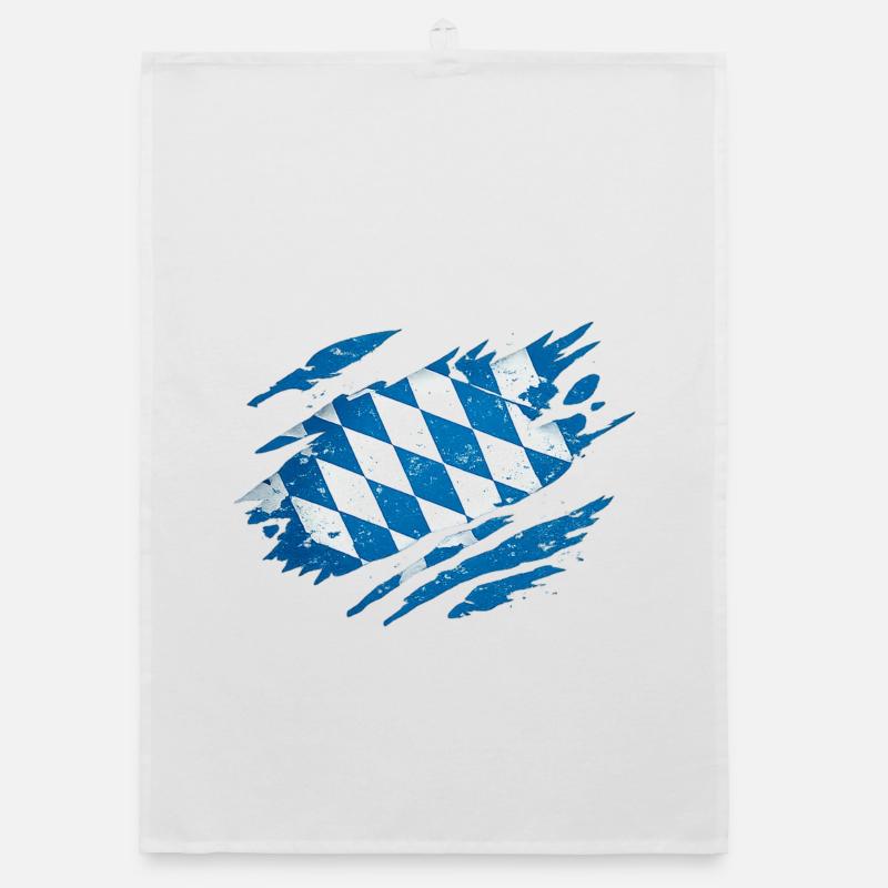 Bavière Drapeau bavarois Torchon bio