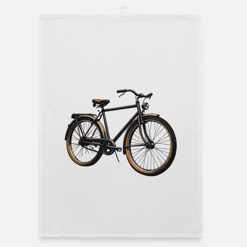 Image rétro de la soirée à vélo Torchon bio