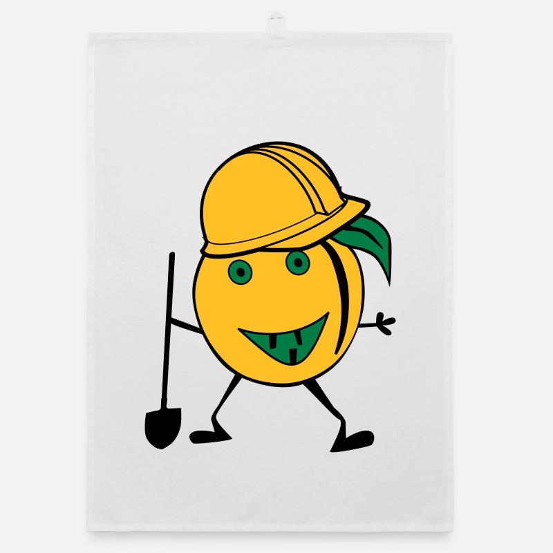 travailleur de la construction d'orange Torchon bio