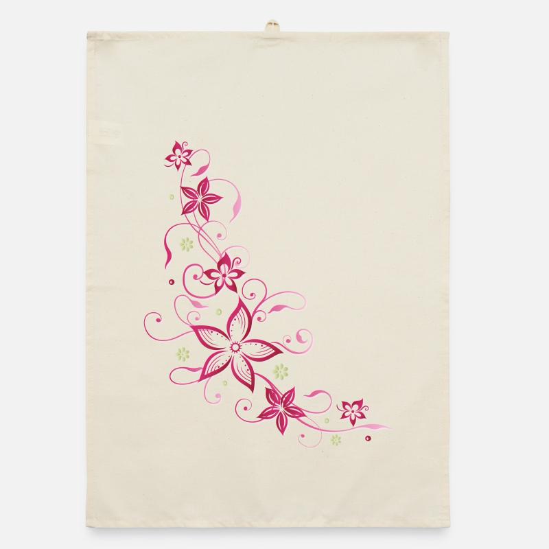 Vrille florale fleurs fleur été vrille fleur Torchon bio