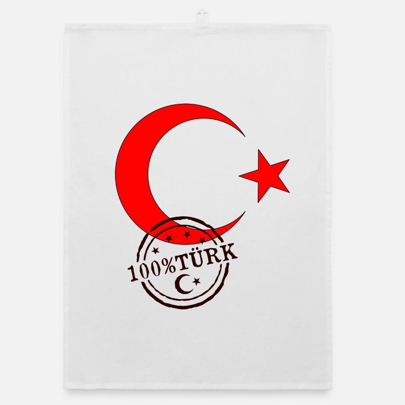 Drapeau turc 100% Türk Torchon bio