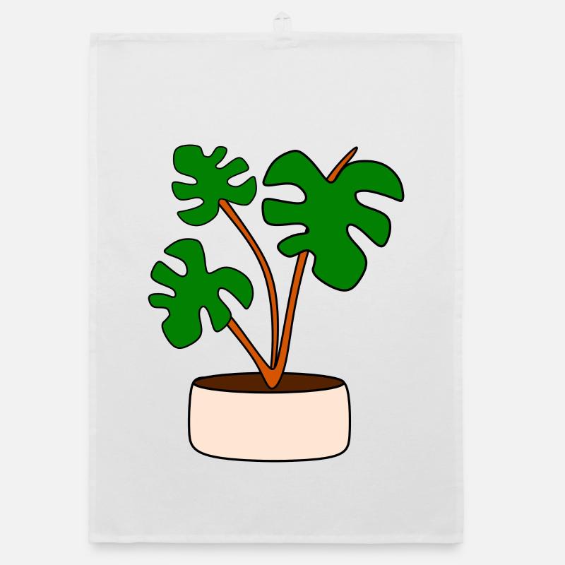 fleur verte fleur fleurs vertes cadeau plante Torchon bio